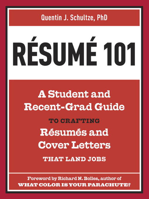 Title details for Resume 101 by Quentin J. Schultze - Available